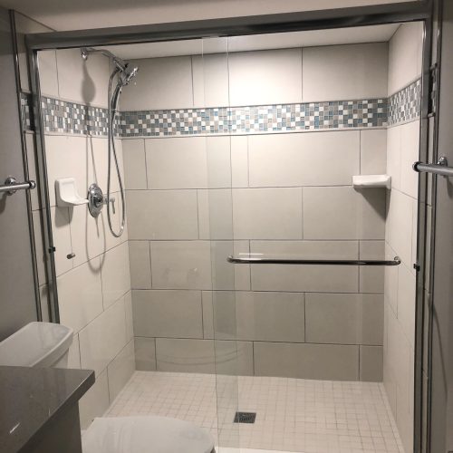 bathroom remodel complete